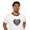 11912103902768885940_2048.jpeg Black Heart - Unisex Cotton Ringer T-Shirt