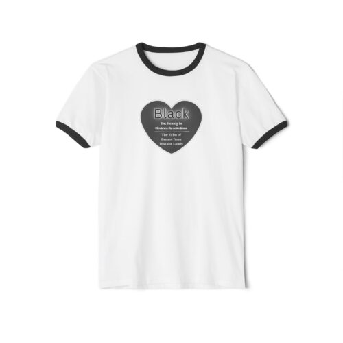 16443532098445916994_2048.jpeg Black Heart - Unisex Cotton Ringer T-Shirt