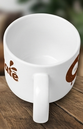 cup2 Latte Mug β "I Love Chocolate" 25oz Ceramic Coffee Cup